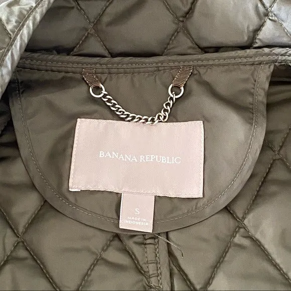Banana Republic Green Quilted Jacket
