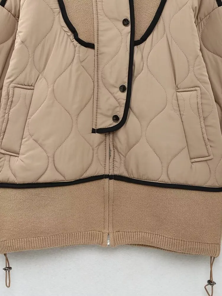Black Trim Quilted Jacket