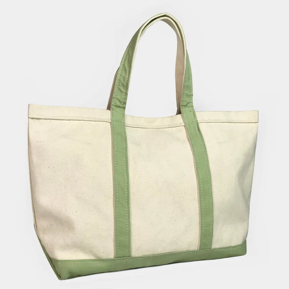 BZEN-TOTE23-13 ALOHA HANDPAINTED TEDDY CANVAS TOTE BAG-24OZ-ALOHA-NATURAL