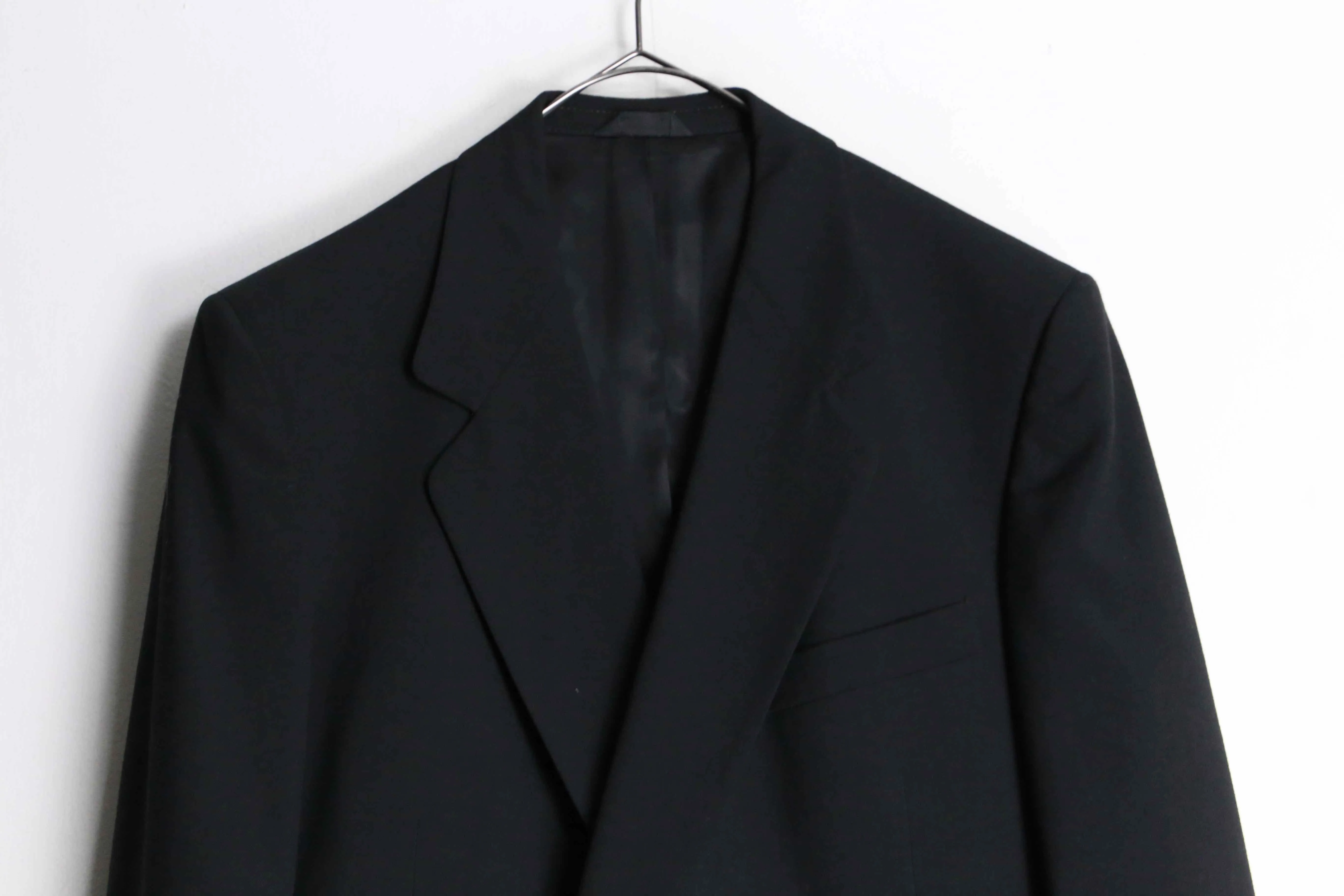 gold button black  double tailored jacket