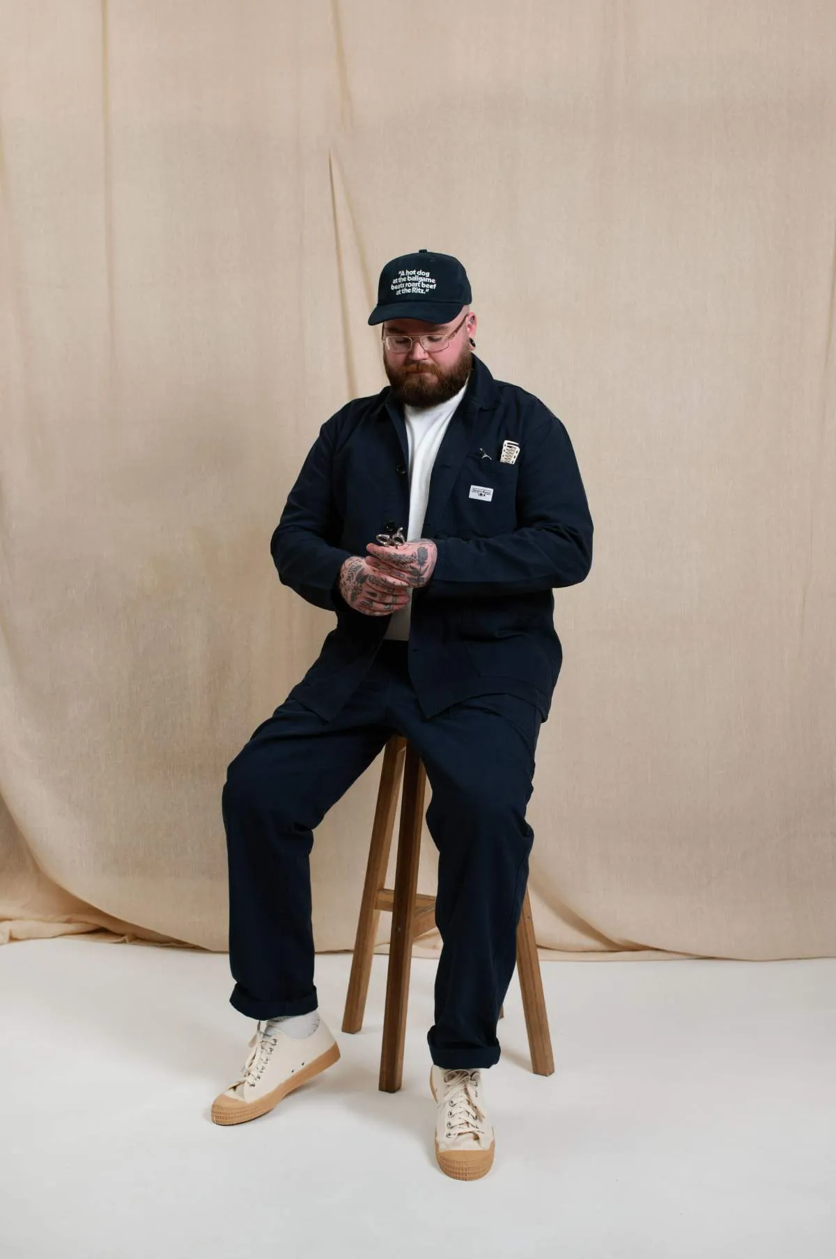 Hambledon Canvas Chef Pants Dark Navy