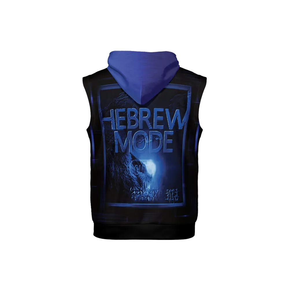 Hebrew Mode - On 01-06 Men's Designer Heavyweight Sleeveless Pullover Hoodie