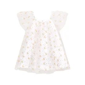 Huxbaby Christmas Reindeer Tulle Dress - White