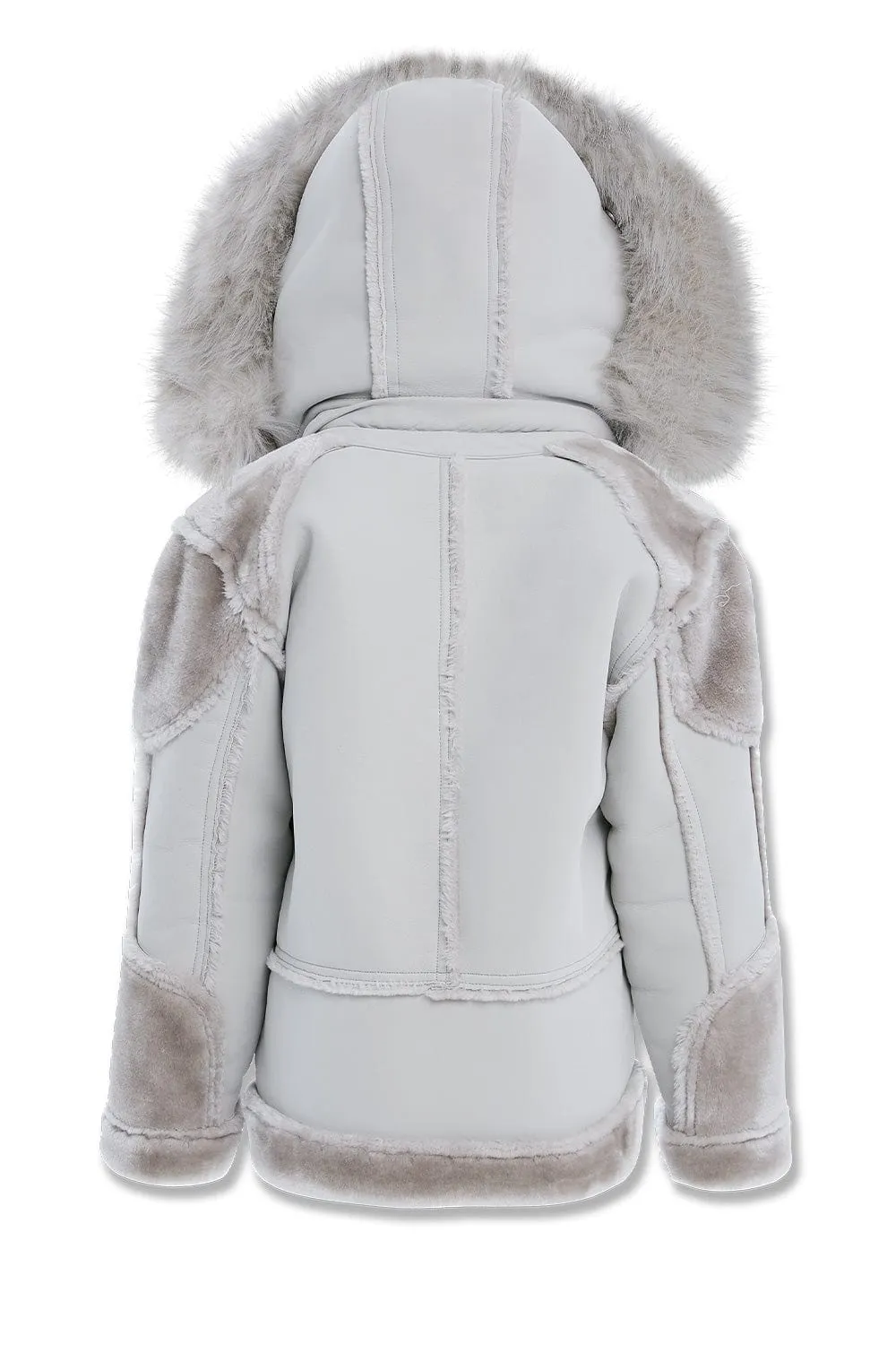 Kids El Jefe Shearling Moto Jacket (Arctic Wolf)
