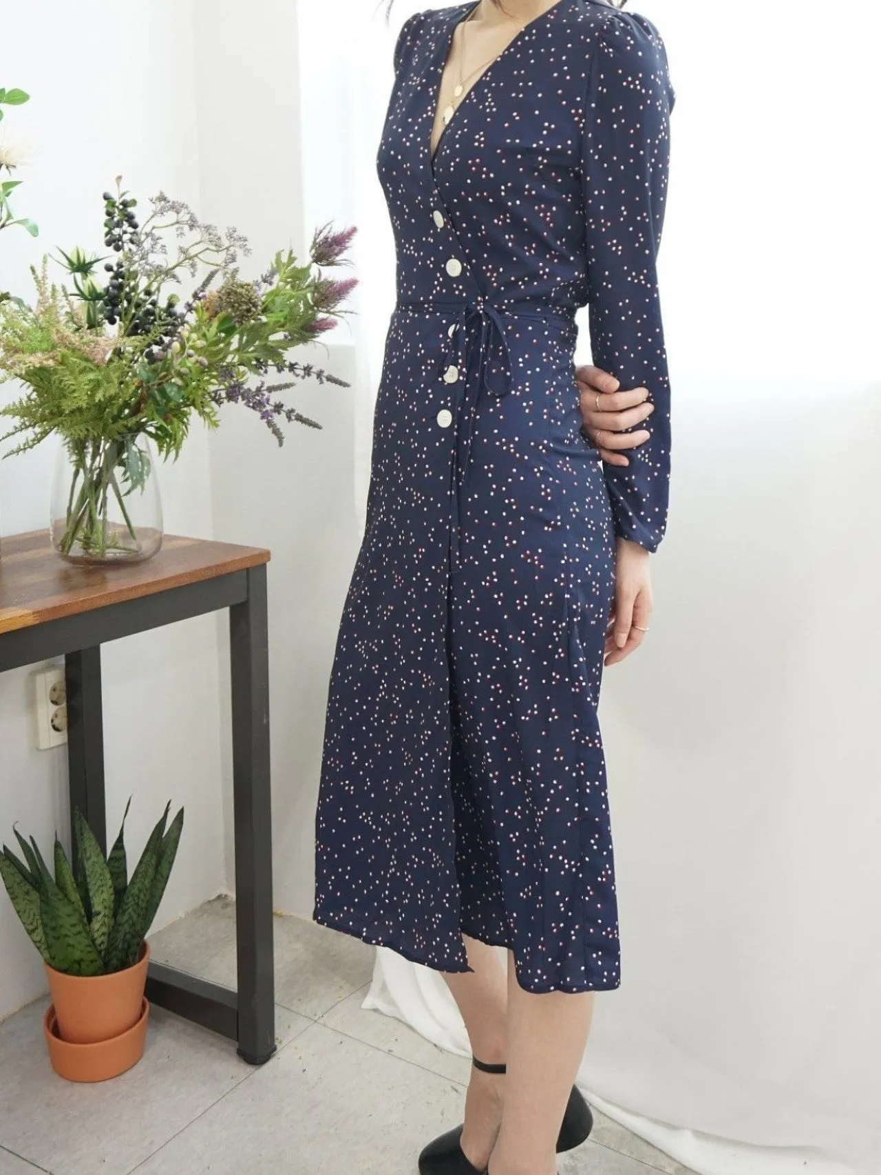 LONG SLEEVE GAVIN WRAP DRESS
