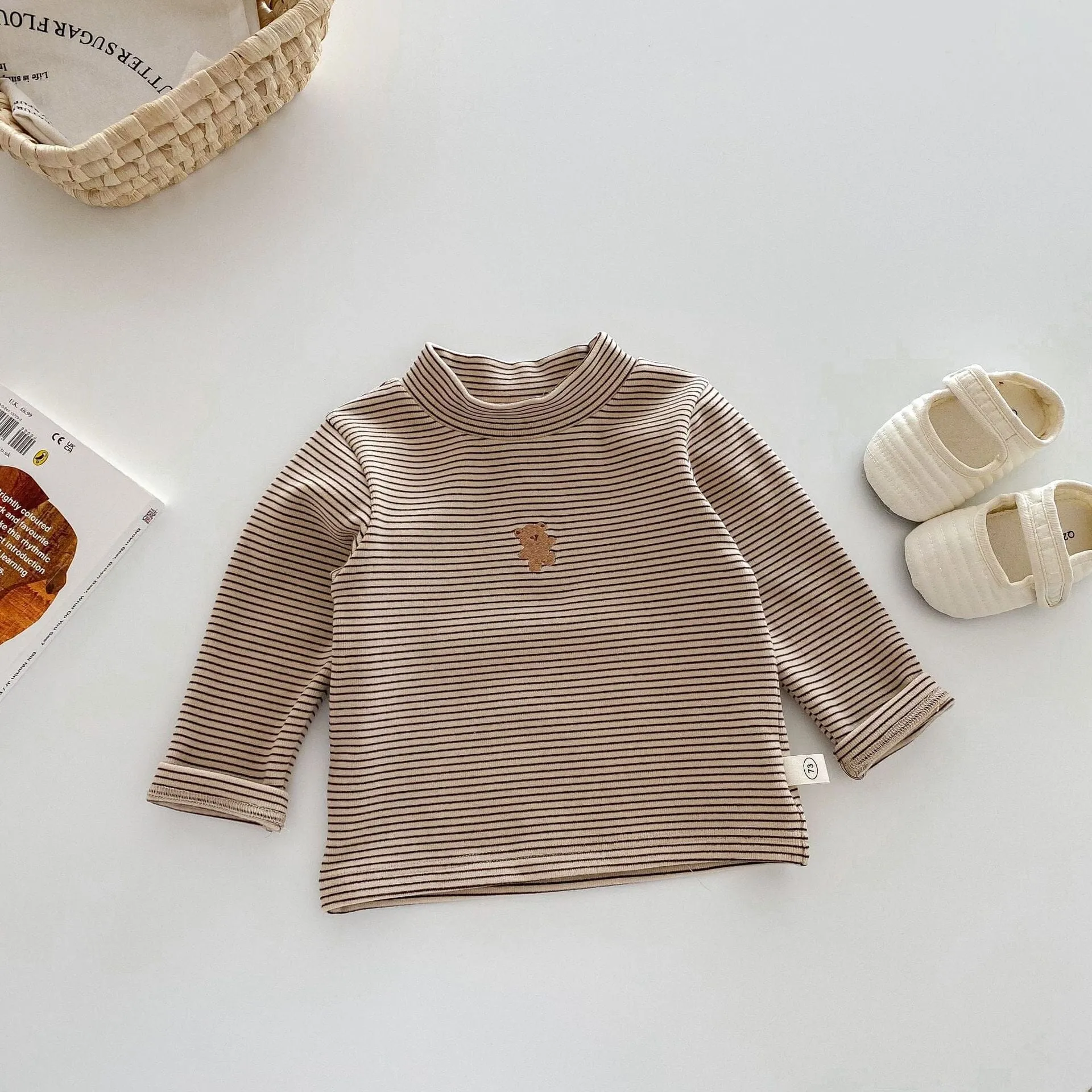 Luna Cartoon Embroidered Thermal Long Sleeve Top