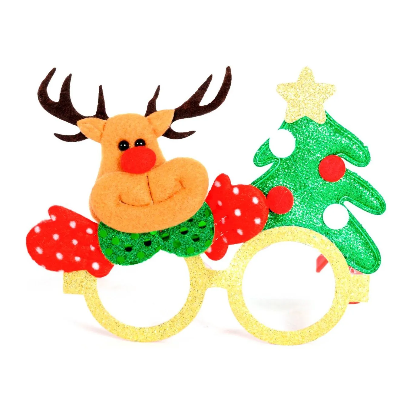 Party Glasses Reindeer & Christmas Tree