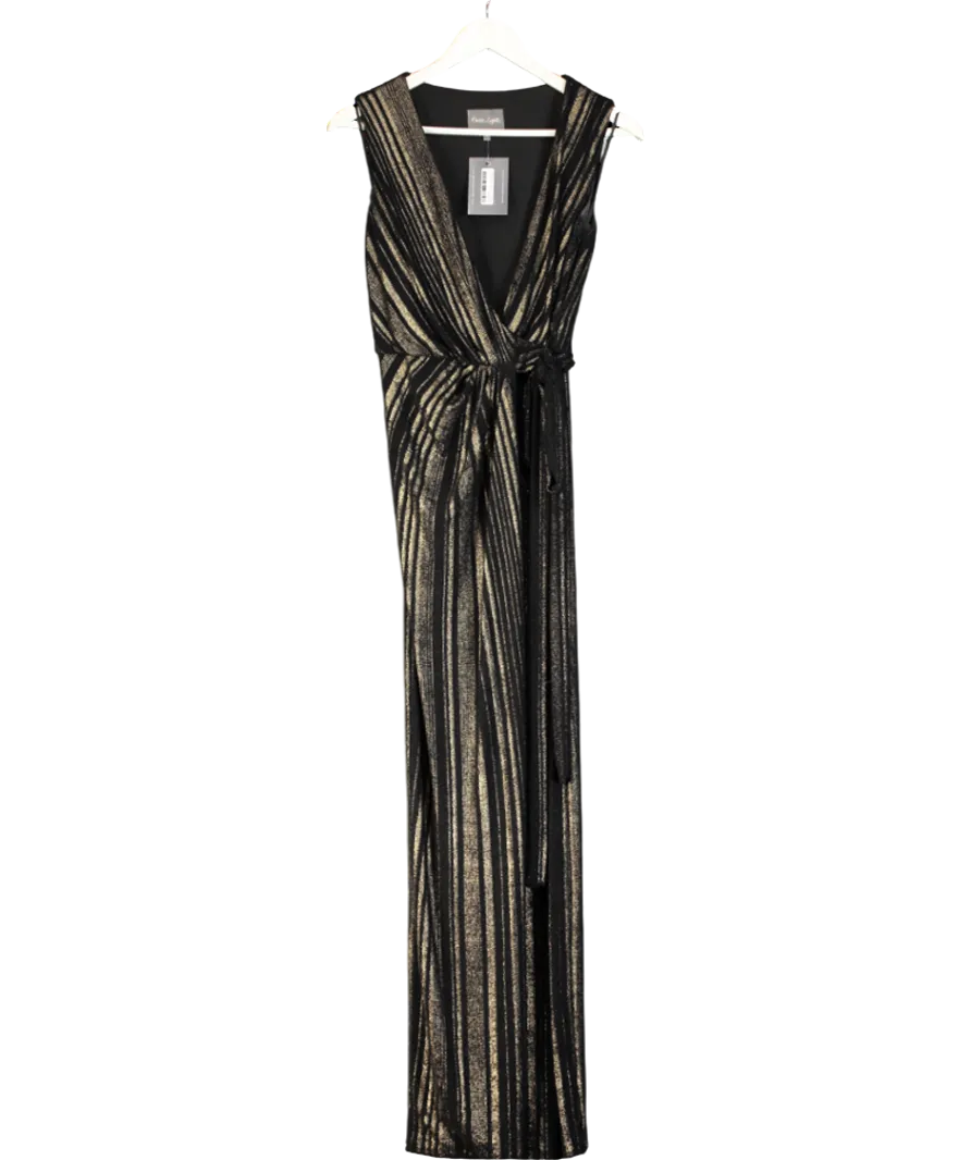 Phase Eight Black Wrap Maxi Dress UK 8