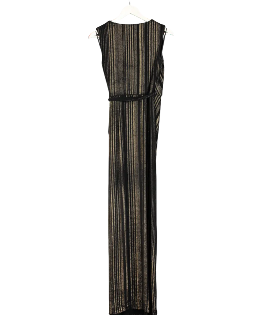 Phase Eight Black Wrap Maxi Dress UK 8