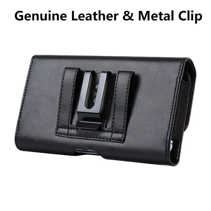 Phone Holster With Belt Clip On Leather Pouch Waist Bag iPhone Samsung