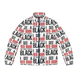 "The Rolling Stones Paint It Black Lyrics Puffer Jacket"