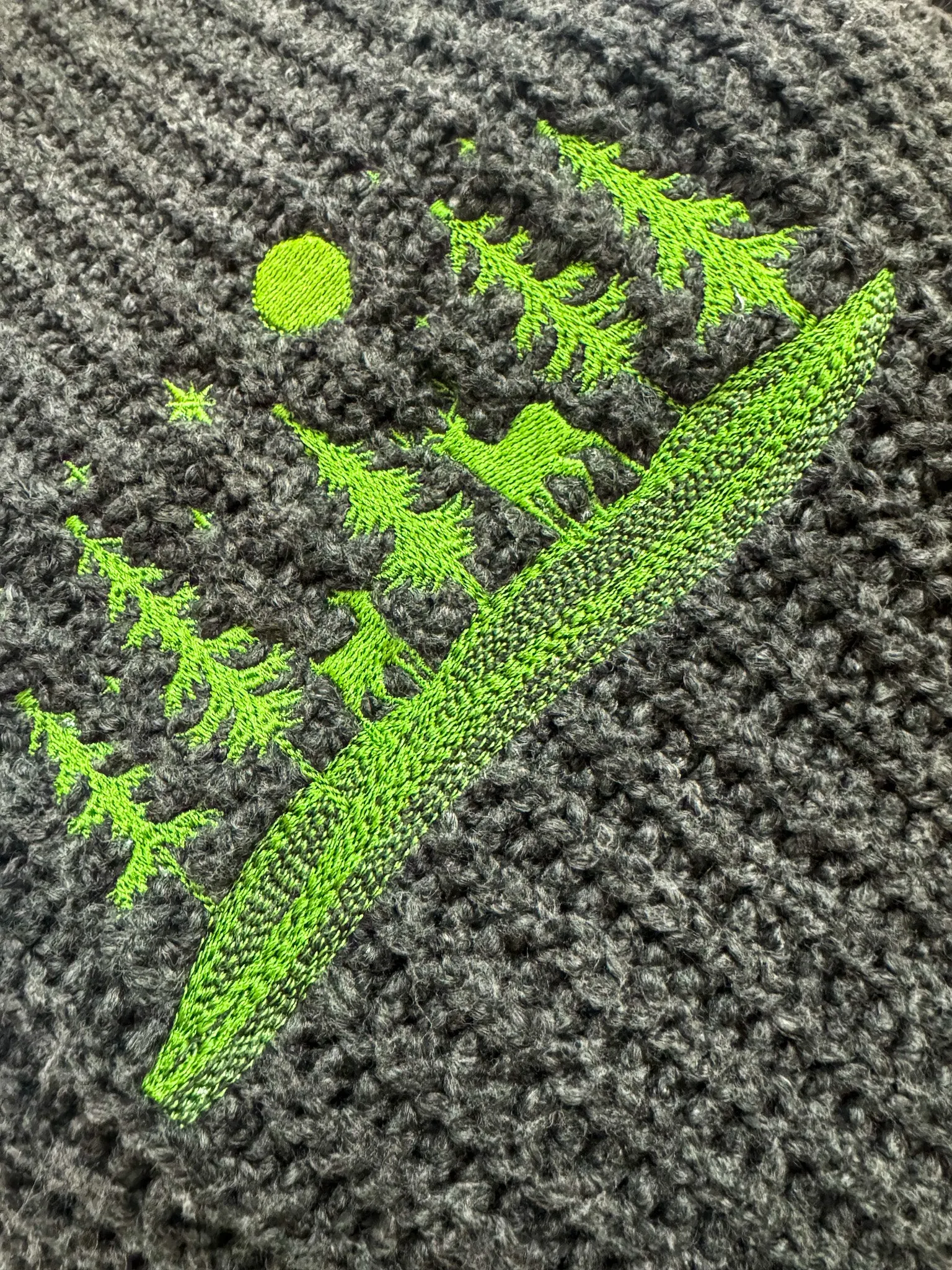 Reindeer Scene Grey Sweater M