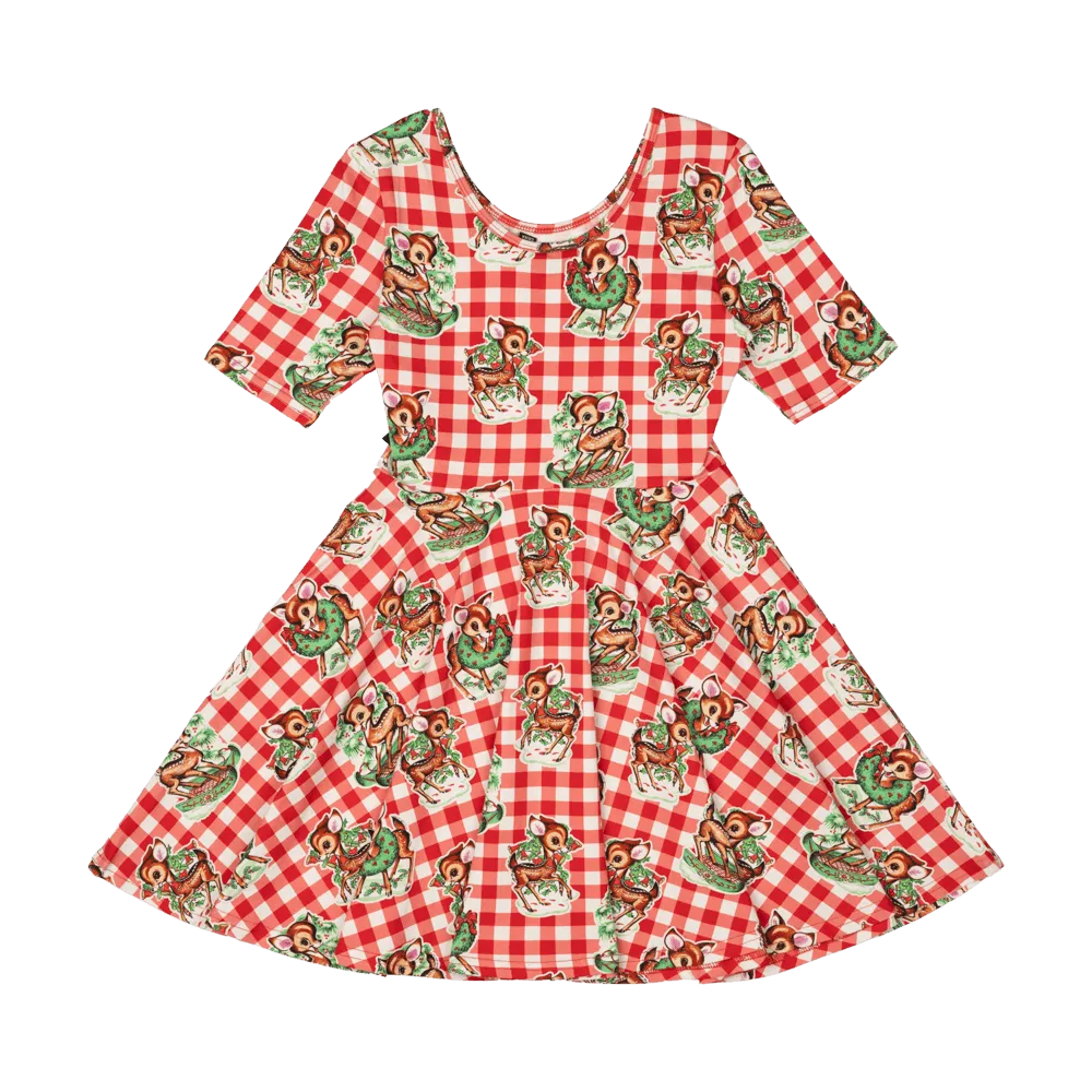 Rock Your Baby Mabel Dress - Reindeer Joy