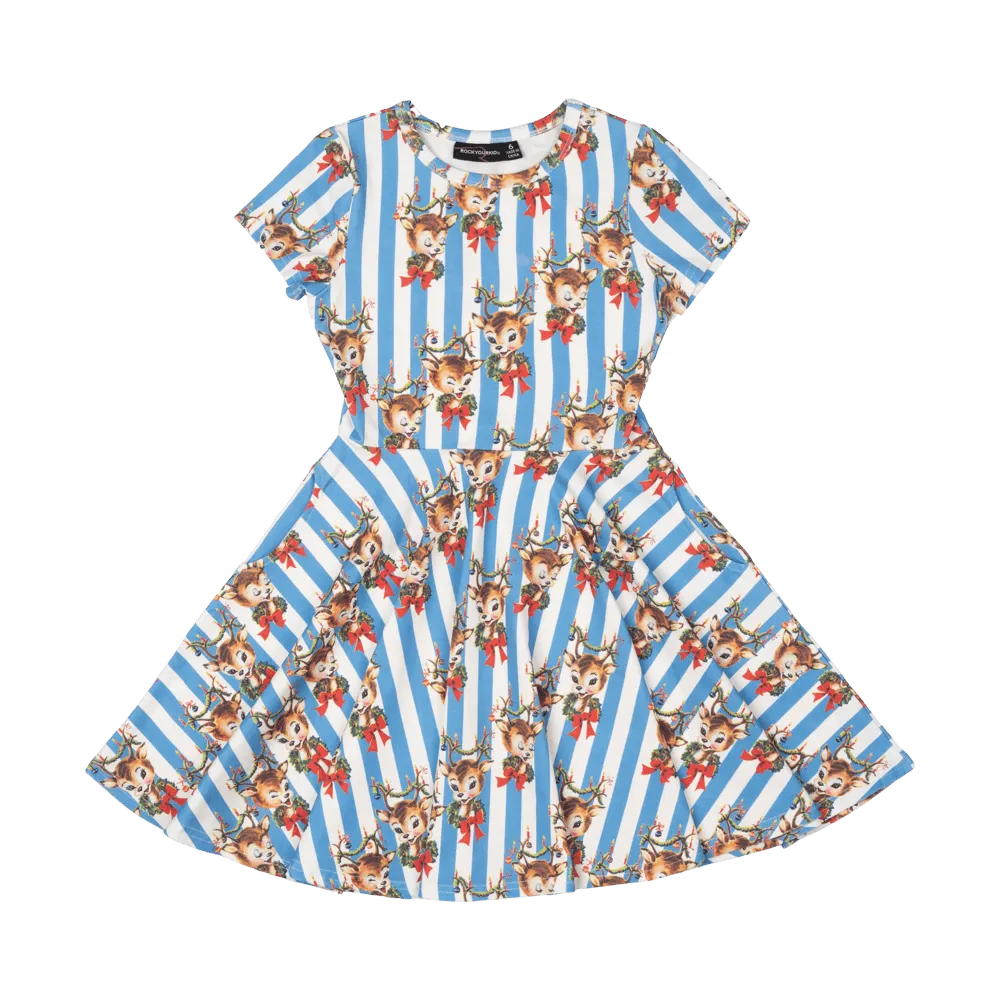 Rock Your Baby Waisted Dress - Reindeer Cheer