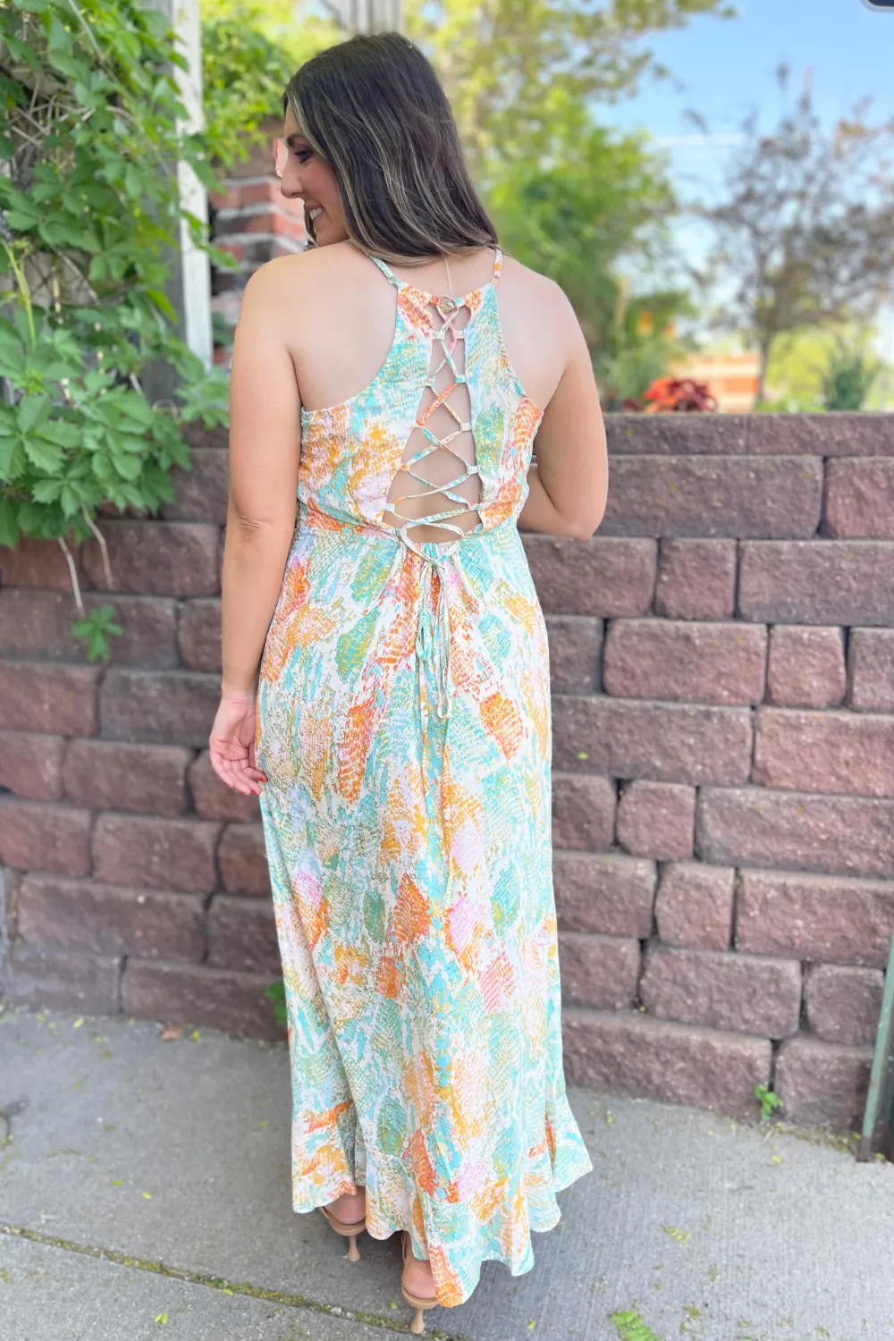 Ruffle Wrap Maxi Dress
