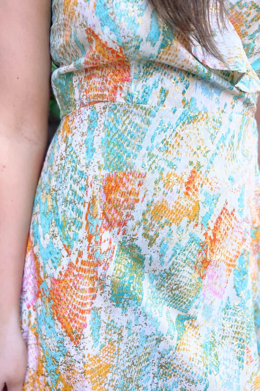 Ruffle Wrap Maxi Dress