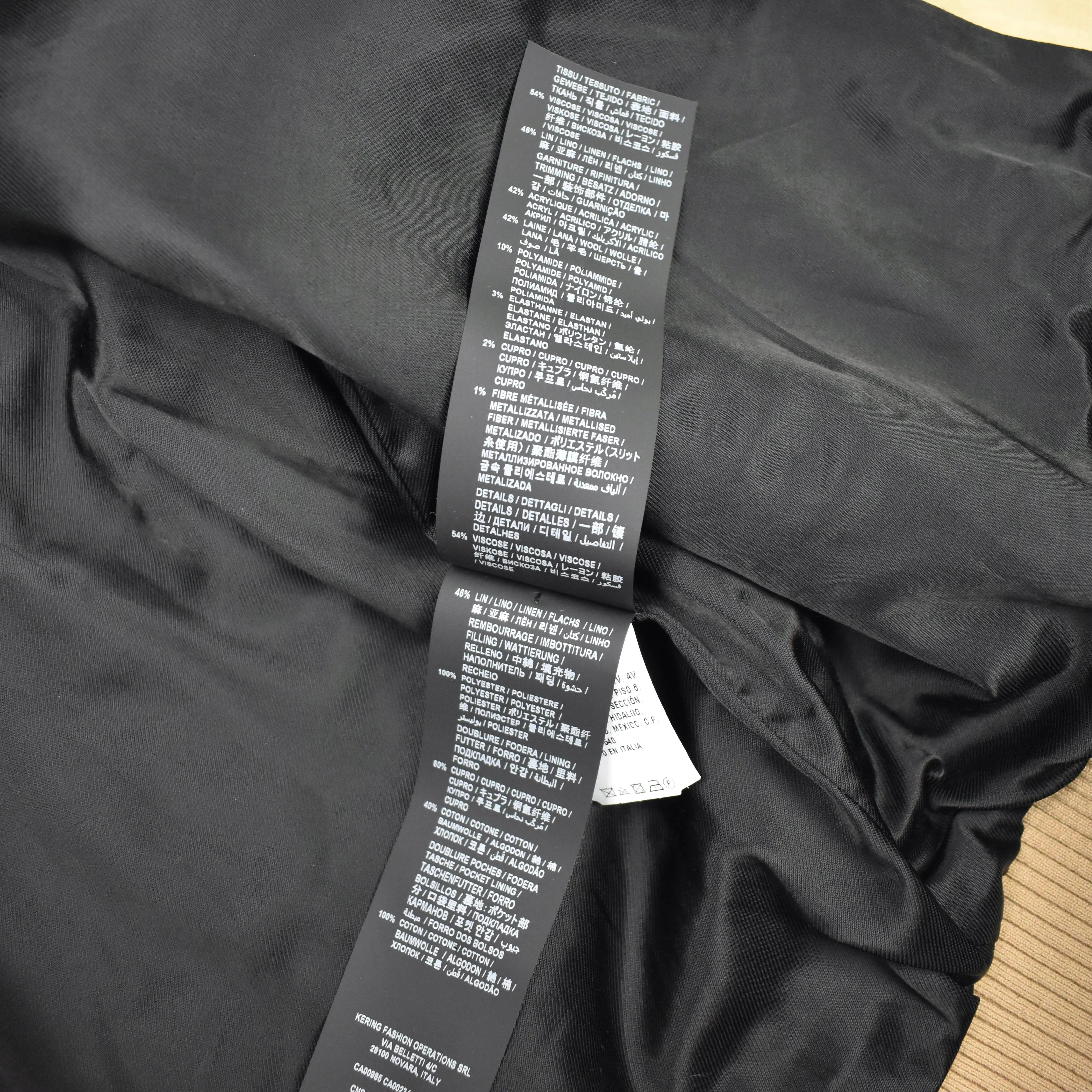 Saint Laurent - Gold Quilted Viscose Teddy Jacket