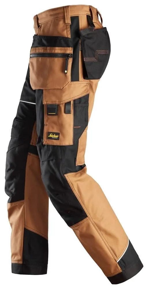 Snickers 6214 RuffWork, Canvas  Holster Pocket Work Trousers Brown