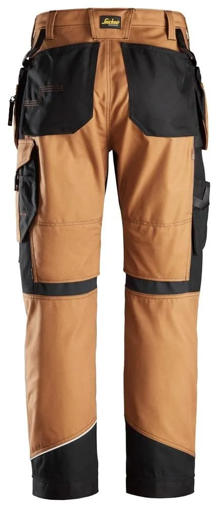 Snickers 6214 RuffWork, Canvas  Holster Pocket Work Trousers Brown