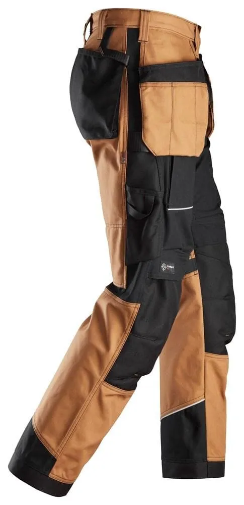 Snickers 6214 RuffWork, Canvas  Holster Pocket Work Trousers Brown