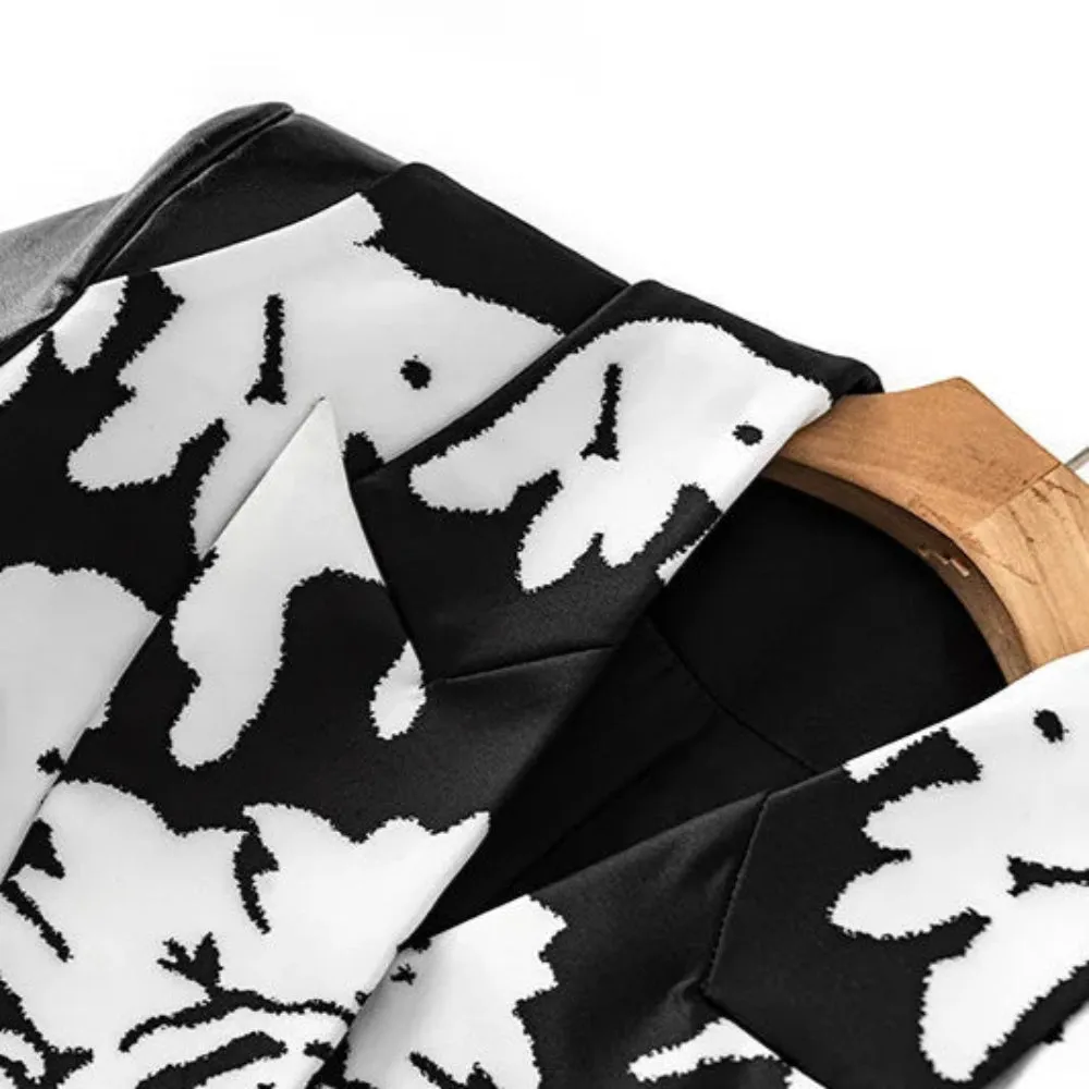 Trend4us Bold Floral Contrast Blazer