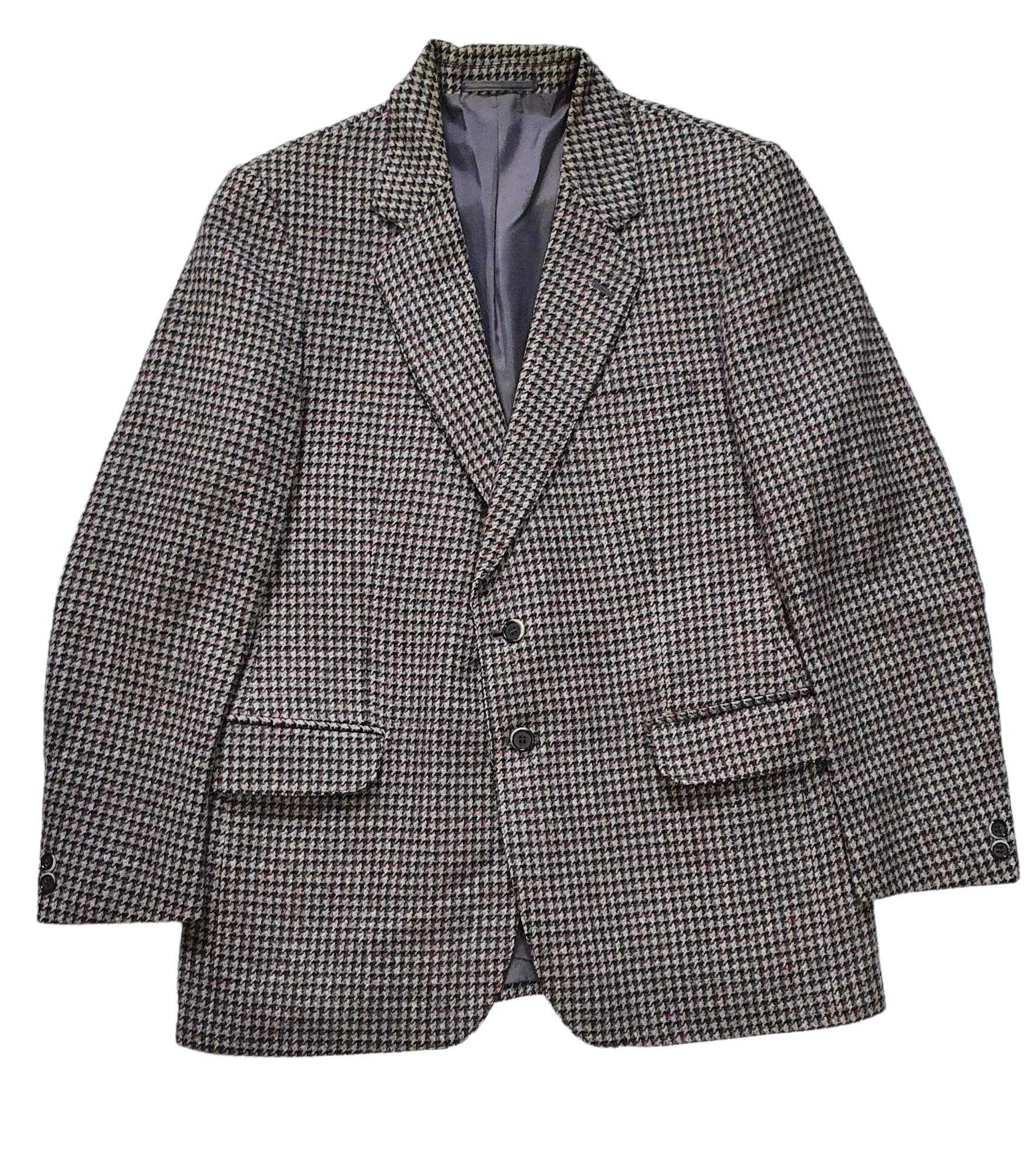 Vintage 'St Michaels' Dogtooth Pure Wool Oversized Blazer (42) XLarge