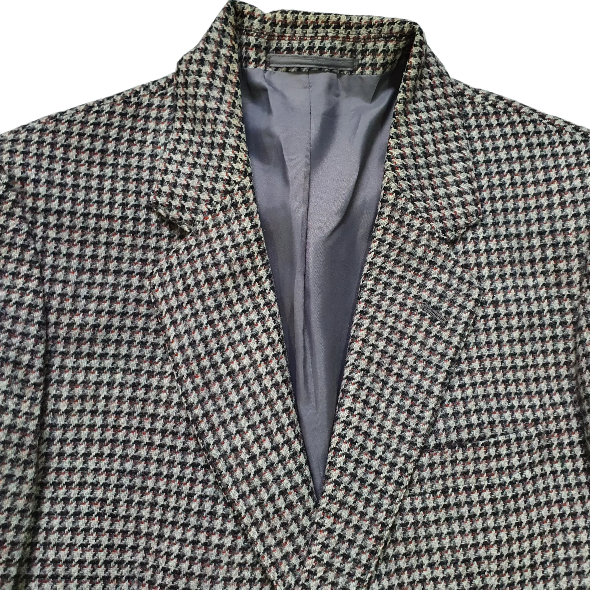 Vintage 'St Michaels' Dogtooth Pure Wool Oversized Blazer (42) XLarge